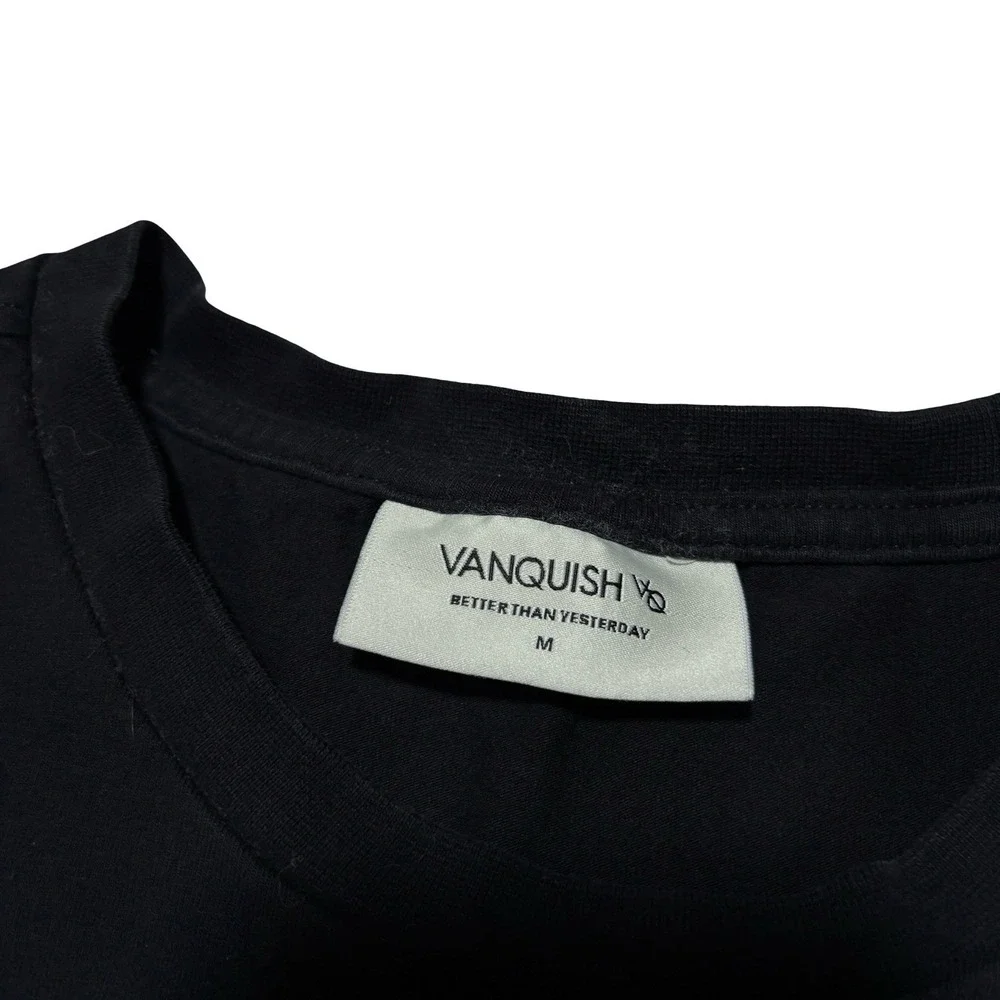 Vanquish Fitness Men's Doubled Sided Graphic T Shirt *stained* Size M 23 x 29